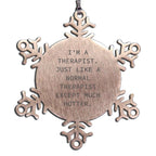 Therapist Snowflake Ornament Much Hotter Gift For Christmas