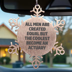 Funny Actuary Gifts, Snowflake Ornament, Unique Christmas Unique Gifts for Actuary Men from Friends and Family