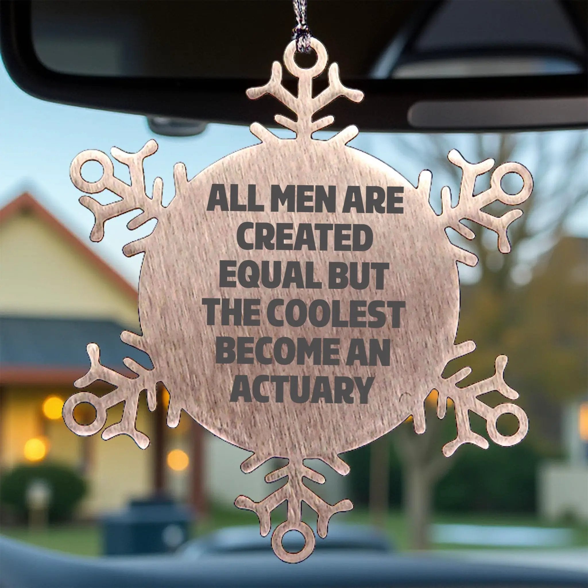 Funny Actuary Gifts, Snowflake Ornament, Unique Christmas Unique Gifts for Actuary Men from Friends and Family