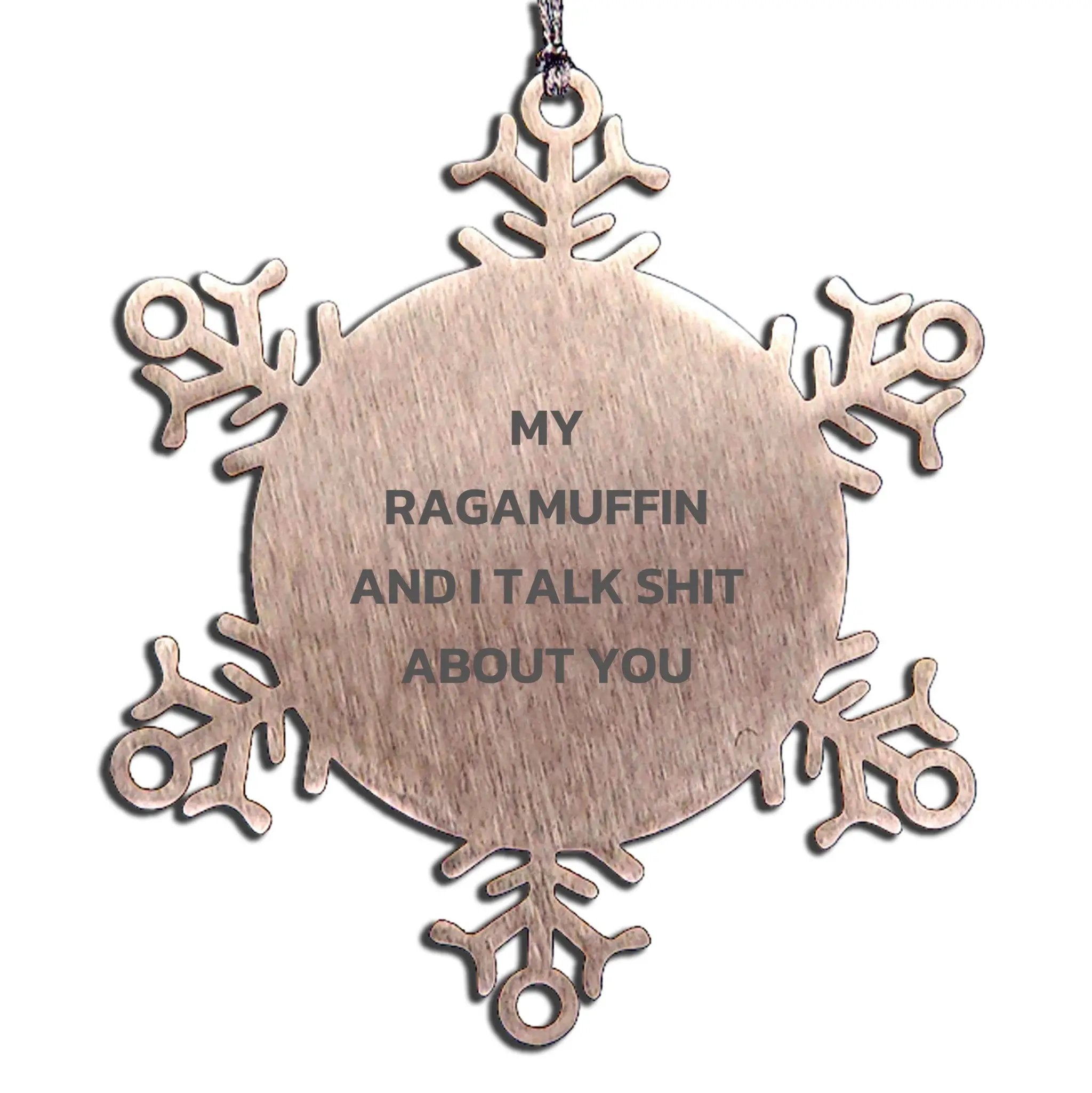 Ragamuffin Cat Ornament My Ragamuffin And I Talk Shit Fun Gift