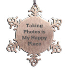 Photographer Snowflake Ornament Taking Photos Gift - Mallard Moon
