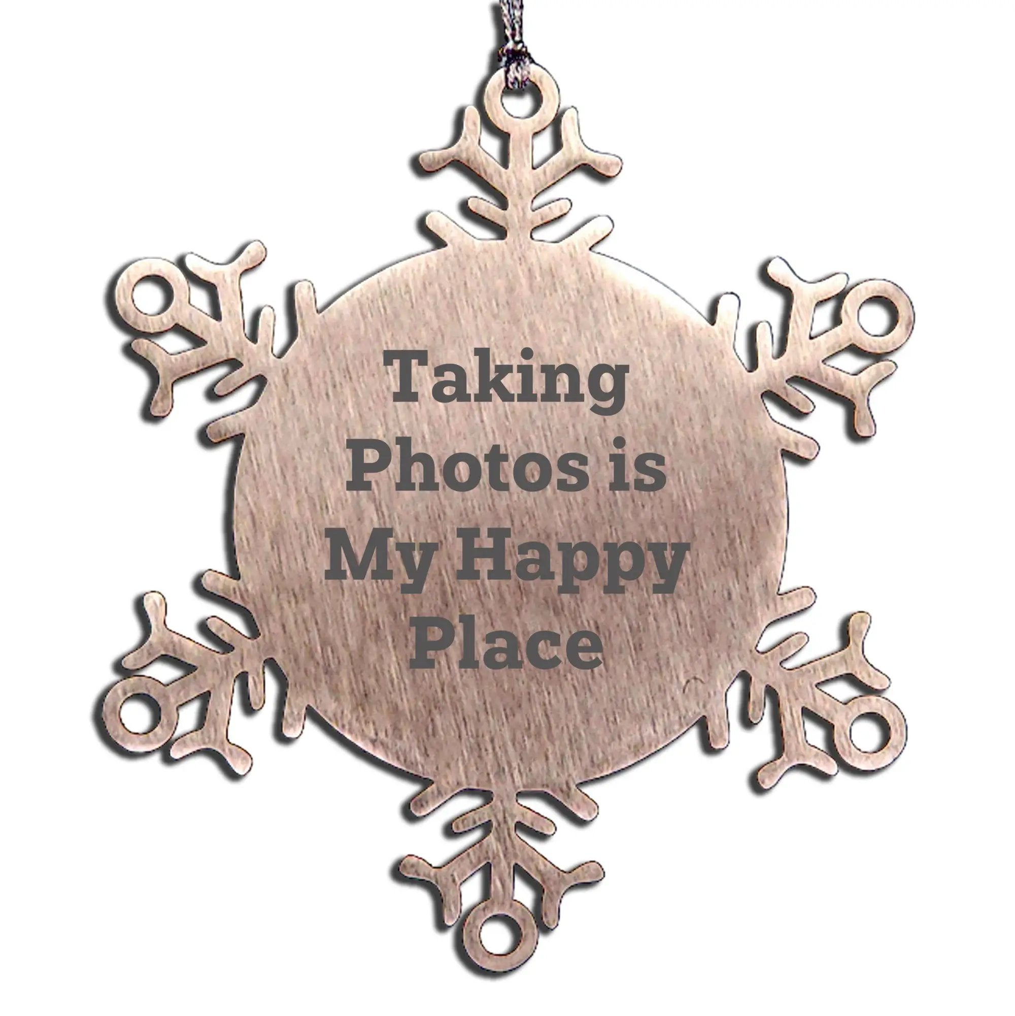 Photographer Snowflake Ornament Taking Photos Gift - Mallard Moon