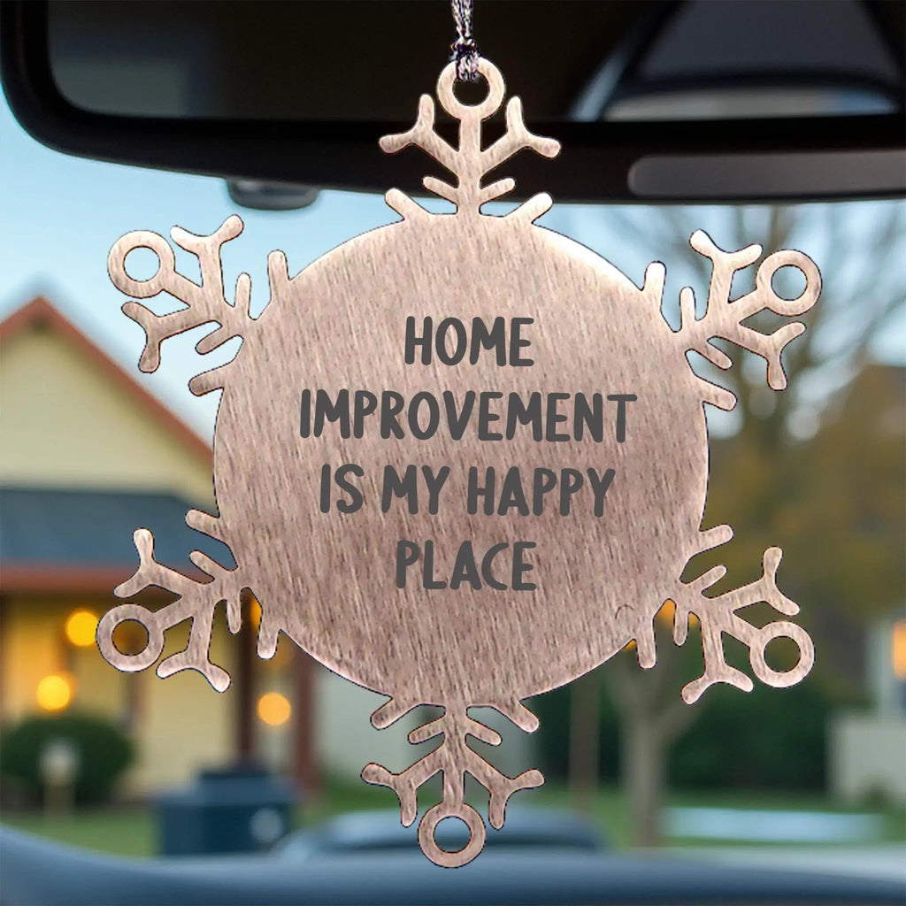 DIY Enthusiast Snowflake Ornament Stainless Steel With Inspirational Quote Gift