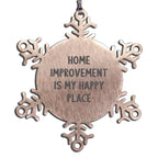 DIY Enthusiast Snowflake Ornament Stainless Steel With Inspirational Quote Gift