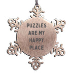 Puzzle Lover Ornament Puzzles Are My Happy Place Great Gift