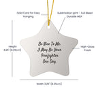 Firefighter Star Ornament Funny Quote Gifts from Family for Christmas