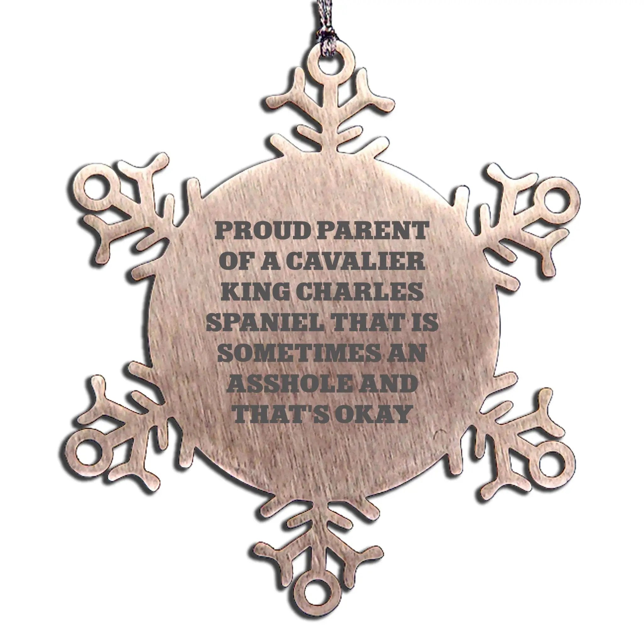 Cavalier King Charles Spaniel Ornament Proud Parent Snowflake Gift