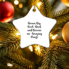 Priest White Star Ornament Dream Big Work Hard Christmas Gift - Mallard Moon