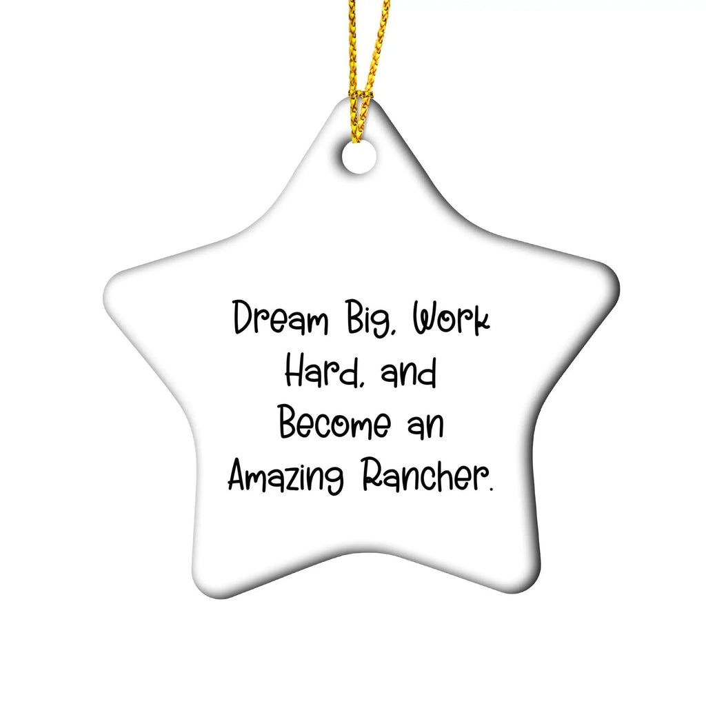 Rancher Star Ornament Dream Big Gift For Christmas - Mallard Moon