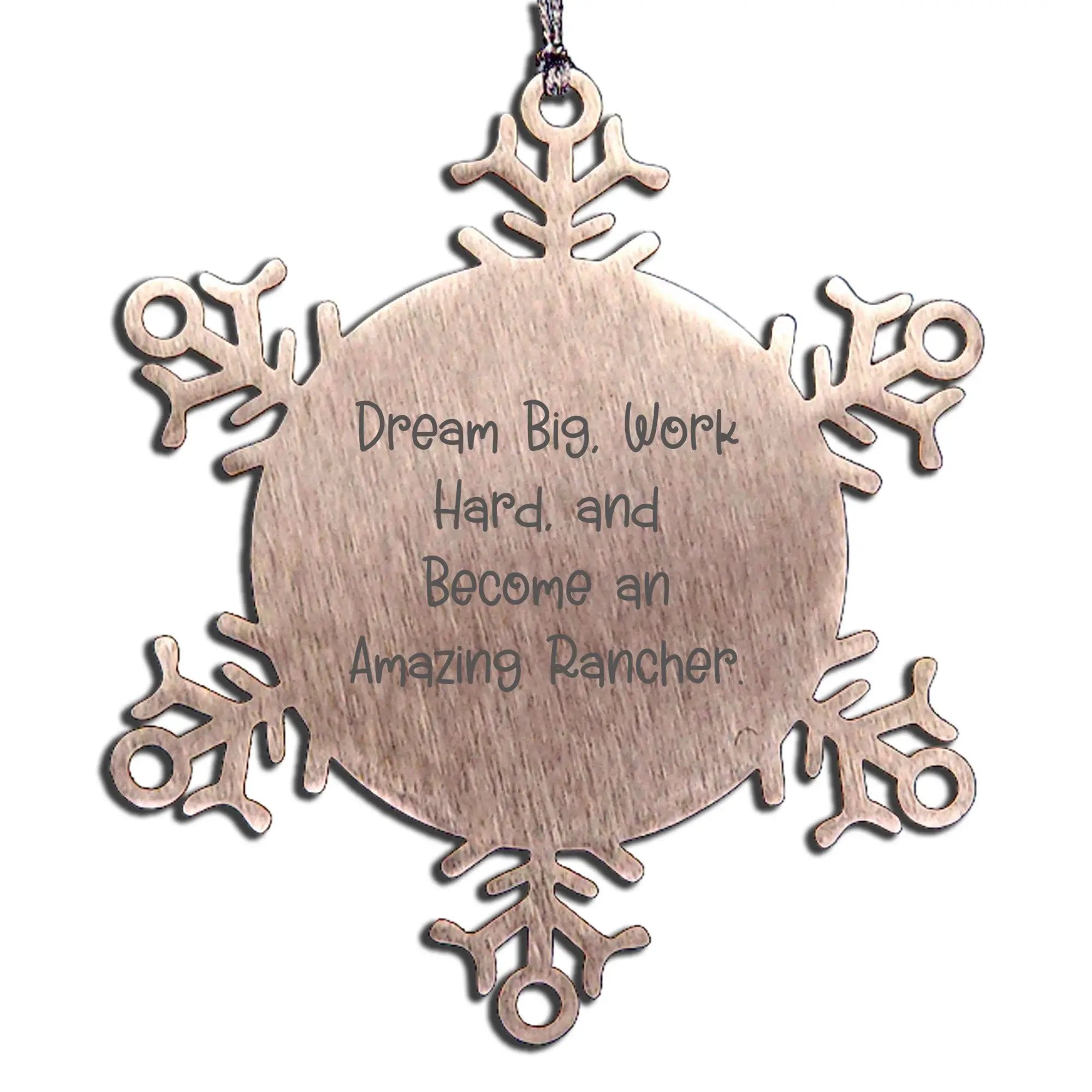 Rancher Snowflake Ornament Dream Big Gift For Christmas - Mallard Moon