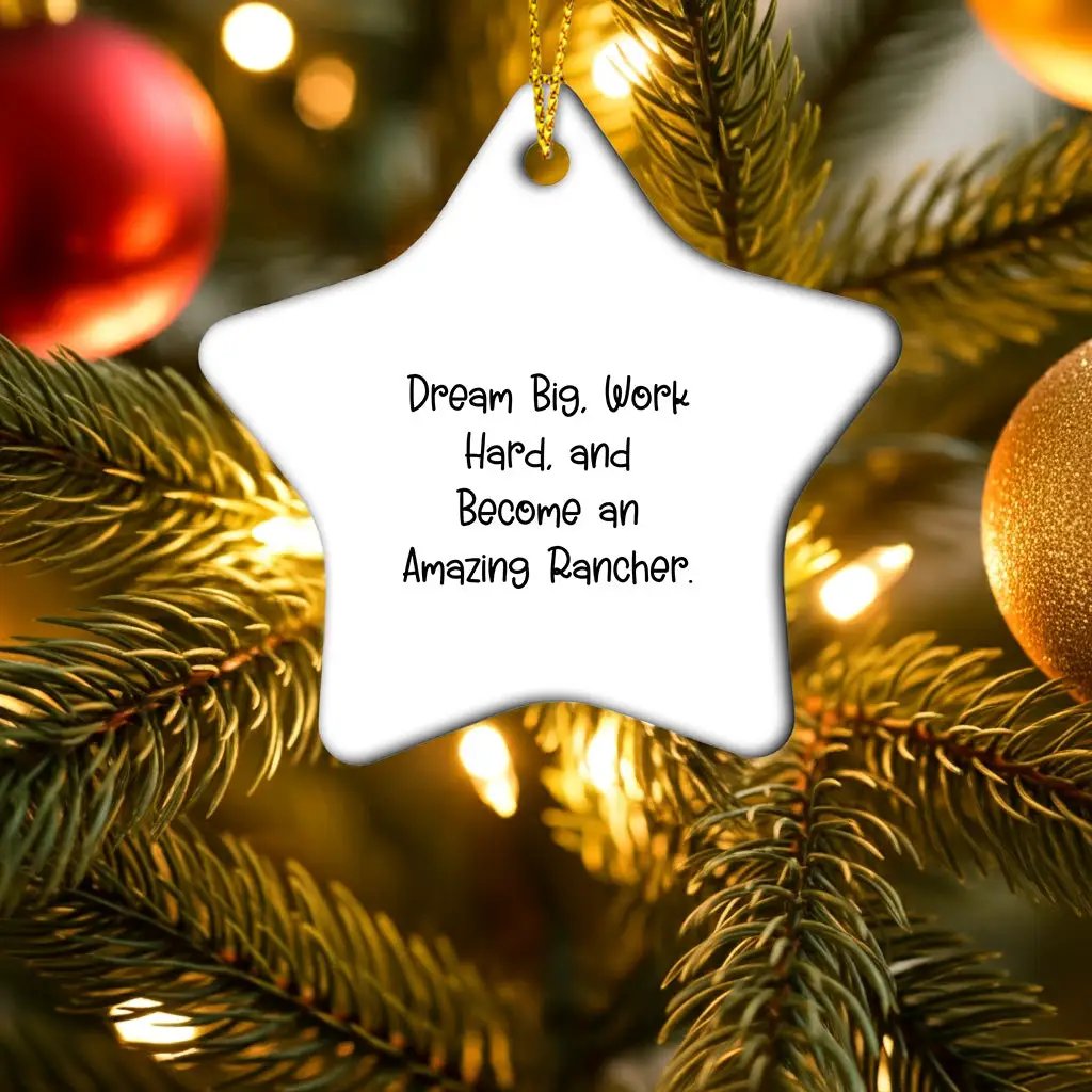 Rancher Star Ornament Dream Big Gift For Christmas - Mallard Moon