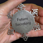 Funny Future Secretary Christmas Snowflake Ornament