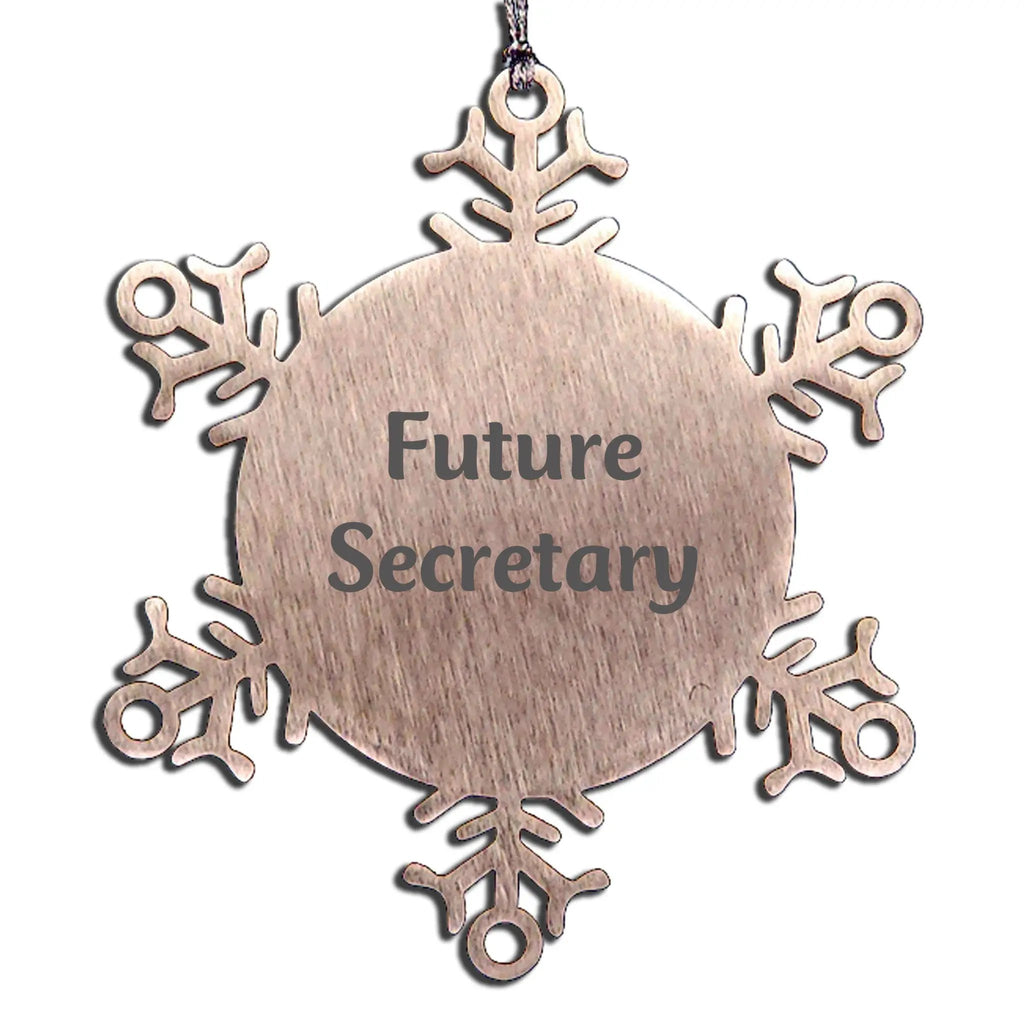 Funny Future Secretary Christmas Snowflake Ornament