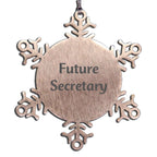 Funny Future Secretary Christmas Snowflake Ornament