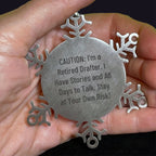 Retired Drafter Stainless Steel Snowflake Christmas Ornament