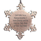 Retired Drafter Stainless Steel Snowflake Christmas Ornament