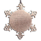 Funny Machinist Stainless Steel Snowflake Christmas Ornament