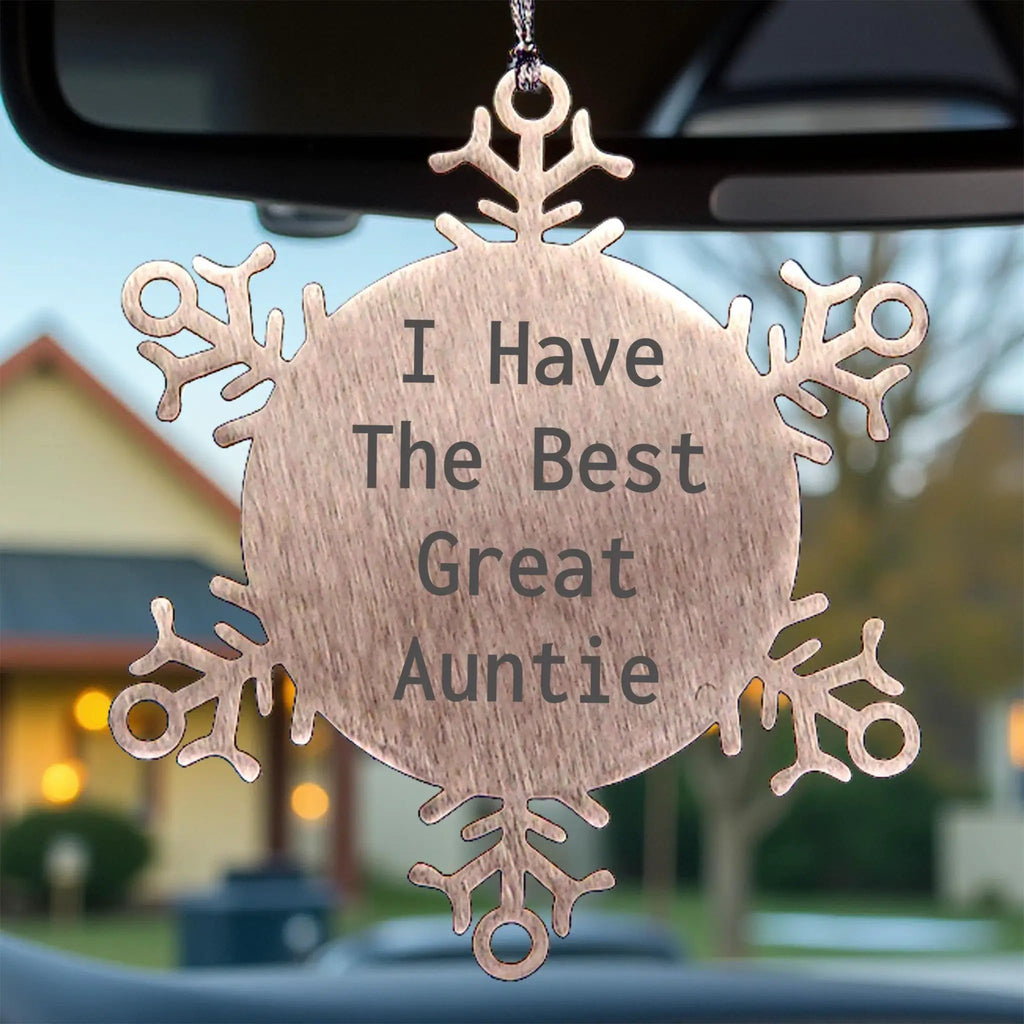 Great Auntie Snowflake Ornament I Have The Best Great Auntie Christmas Gift