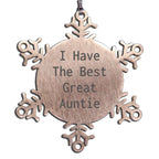 Great Auntie Snowflake Ornament I Have The Best Great Auntie Christmas Gift