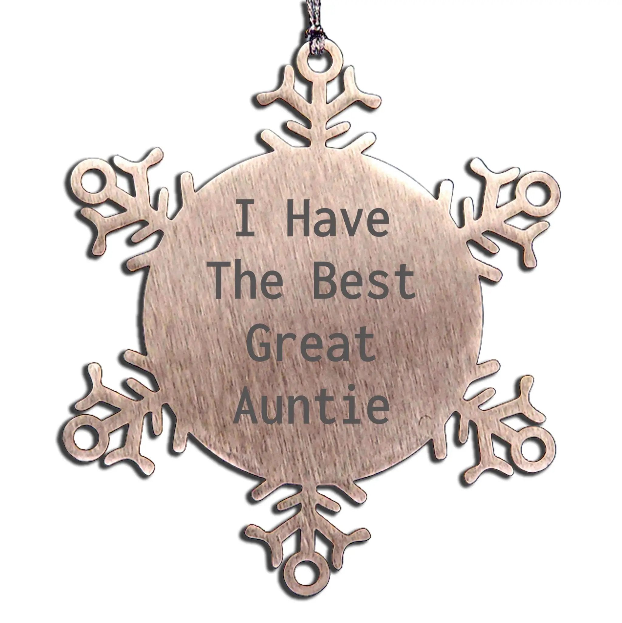 Great Auntie Snowflake Ornament I Have The Best Great Auntie Christmas Gift