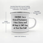 Funny Postmaster Gifts - 'Caution: I'm A Retired Postmaster...' Camping Mug for Birthday, Gifts from Friends, Coworkers, or Family