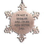 Irish Setter Dog Dad Funny Christmas Snowflake Ornament