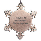 Snowflake Ornament Gift For Sister In Law I Have The Best Great Sister In Law Christmas Gift