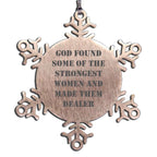 Funny Dealer Snowflake Christmsa Ornament - God found some of the strongest women and made them Dealer