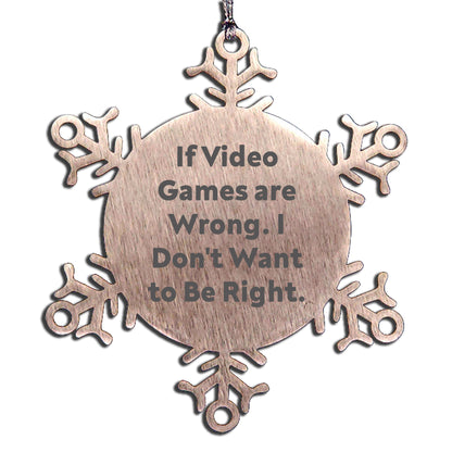 Funny Snowflake Ornament for Playing Video Games Enthusiasts Gifts from Friends, Unique Christmas Unique Gifts for Men, Women, Family, Coworkers
