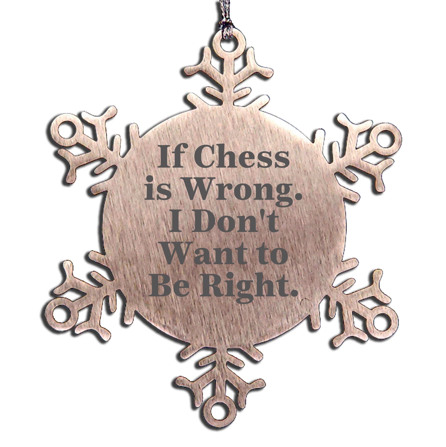 Funny Chess Gifts, Snowflake Ornament for Friends, Unique Christmas Unique Gifts from Men, Funny Snowflake Ornament for Chess Lovers