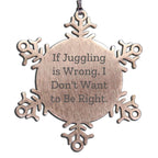 Gifts from Friends for Juggling Enthusiasts, Funny Snowflake Ornament, Juggling Unique Gifts for Christmas