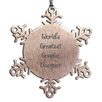 World's Greatest Graphic Designer Snowflake Ornament