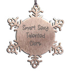 Smart Sexy Clerk Snowflake Ornament Stainless Steel Gift