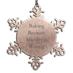 Baking Gifts for Friends Snowflake Ornament Funny Quote Stainless Steel