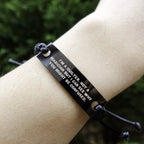Funny Quilter Bracelet – “Not a Magician” Quote – Black Braided Leather Wristband for Sewing Lovers