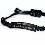 Best Database Administrator Ever Gifts from Friends to Men, Unique Graduation Rope Braces for Database Admin Professionals, Inspirational Quote Print
