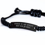 Funny Advisor Gifts, World's Best Mom By Night Rope Bracelet, Adjustable, Graduation Unique Gifts from Mom to Advisor