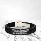 Cool Quilter Dad Bracelet – “Just Like a Normal Dad Except Much Cooler” – Glidelock Wristband for Sewing Dads
