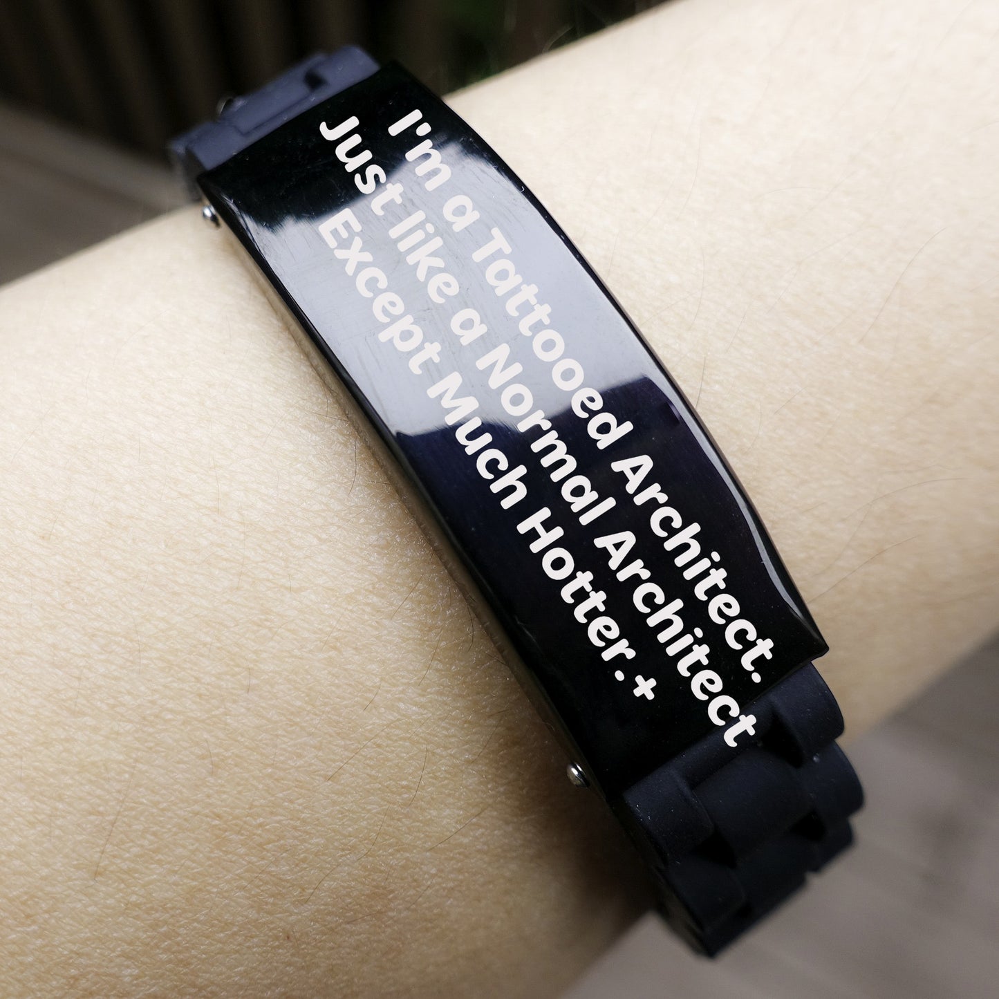 Tattooed Architect Gift – Funny Architect with Tattoos Quote – “Just Like a Normal Architect Except Much Hotter” – Great for Design Pros & Drafting Lovers - Mallard Moon Gift Shop