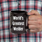 Epic Welder Mug Black Ceramic Coffee Cup - World's Greatest Welder