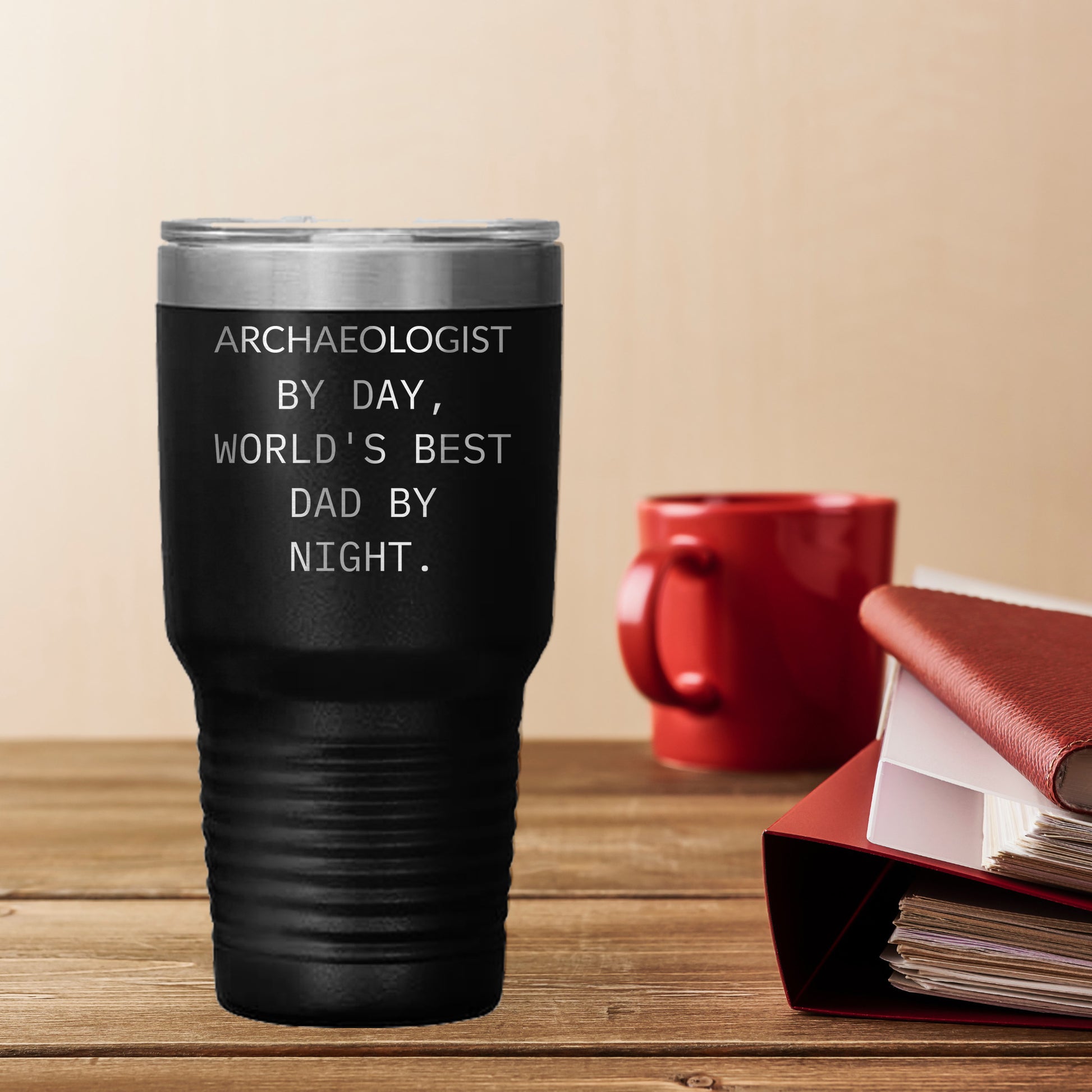 Funny Archaeologist Gifts - Archaeologist By Day, World's Best Dad By Night. Tumbler, 20oz or 30oz Capacity, Graduation Unique Gifts from Men to Archeologist - Mallard Moon Gift Shop