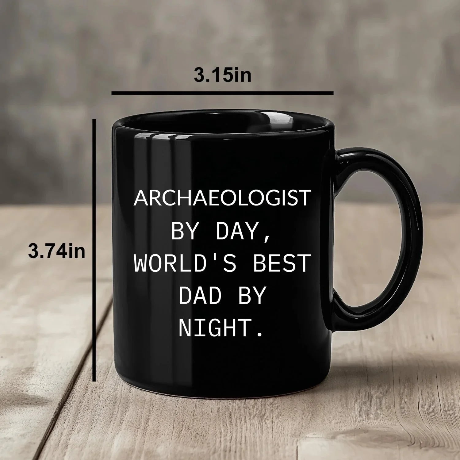 Funny Archaeologists Gifts for Men, Archaeologists by Day, World's Best Dad by Night, Black Coffee Mug for Graduate, Graduation Unique Gifts from Family