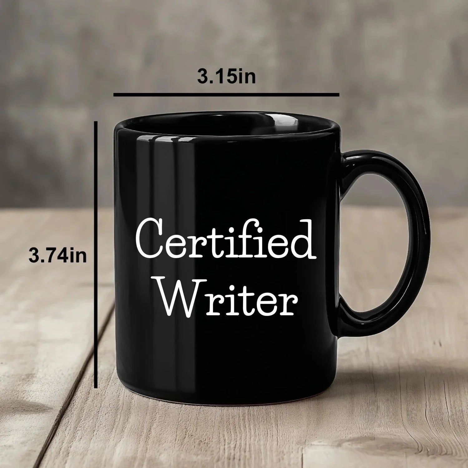 Funny Quote Certified Writer Gifts from Friends for Writer Graduation Unique Black Coffee Mug