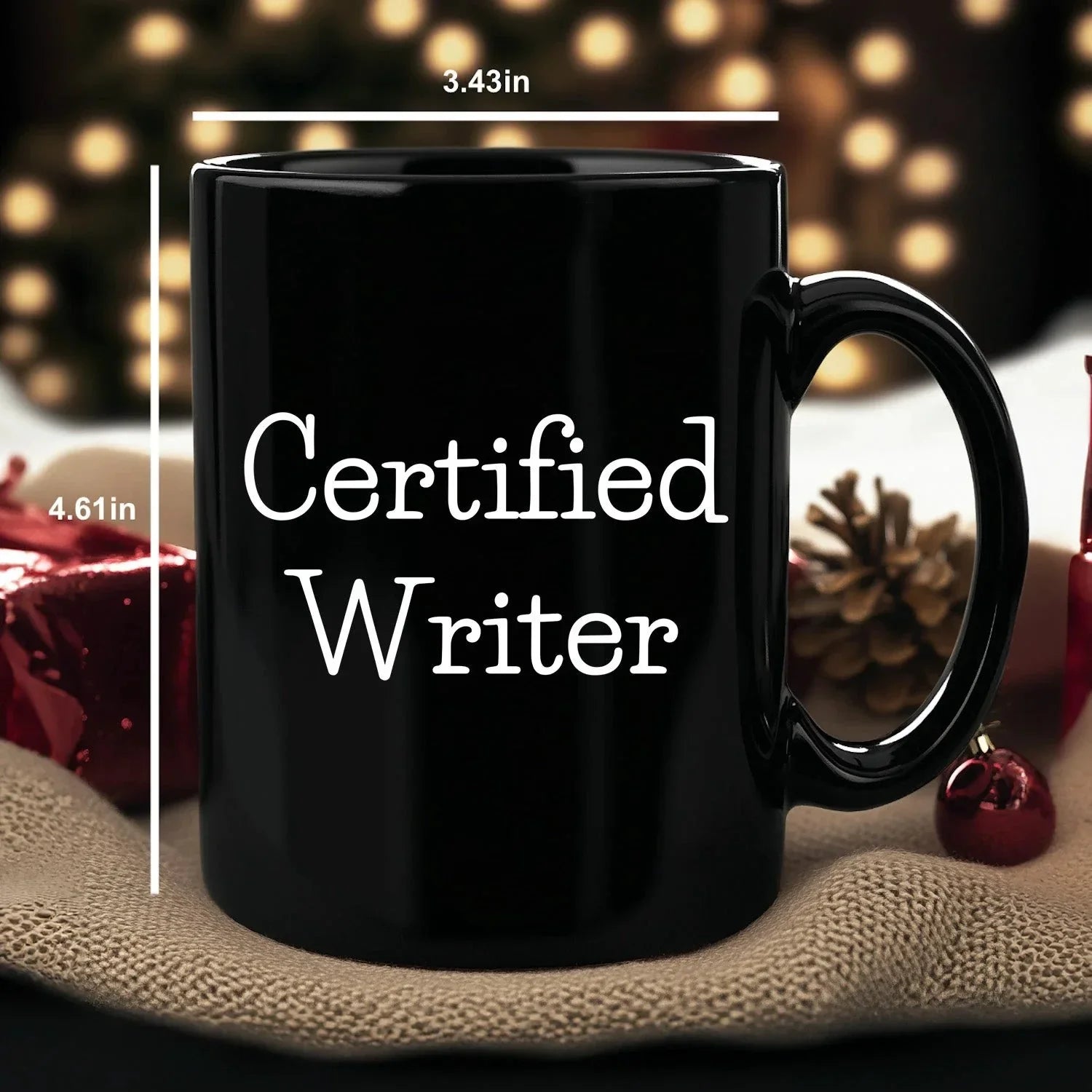 Funny Quote Certified Writer Gifts from Friends for Writer Graduation Unique Black Coffee Mug