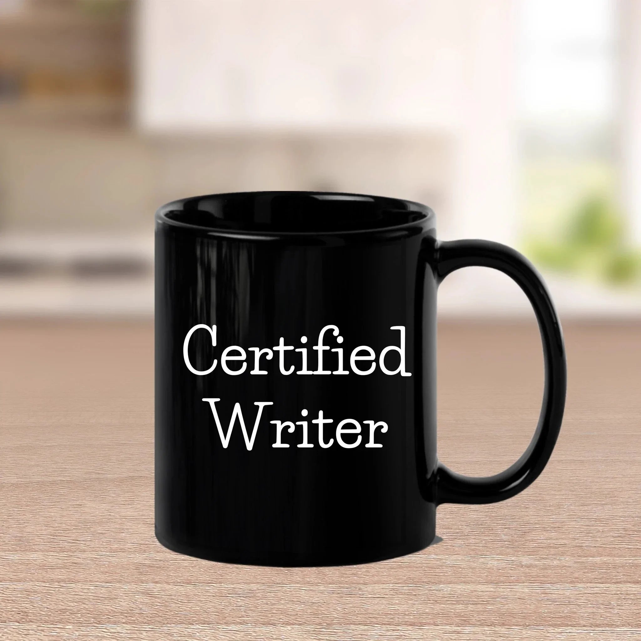 Funny Quote Certified Writer Gifts from Friends for Writer Graduation Unique Black Coffee Mug