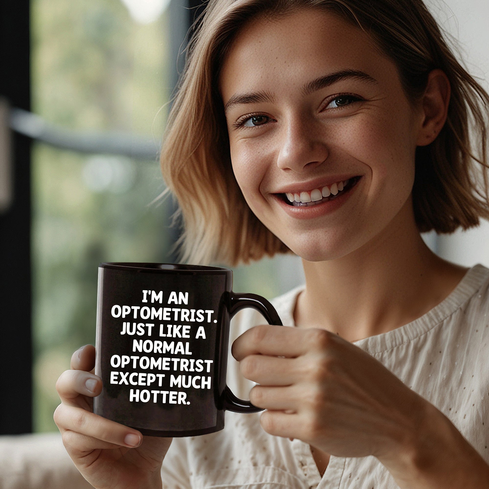 Hilarious Optometrist Mug Black Ceramic Delights Colleagues