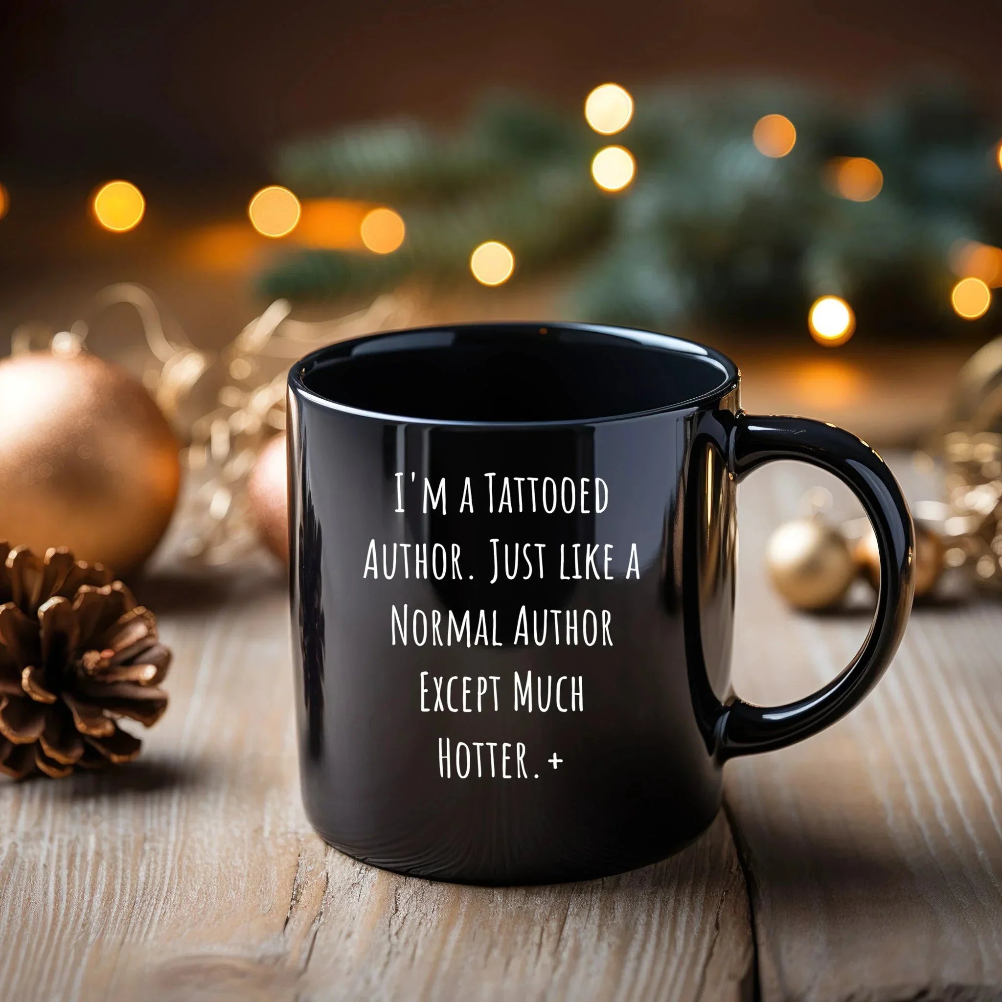 Author Funny Quote Tattooed Author Black Coffee Mug Gifts