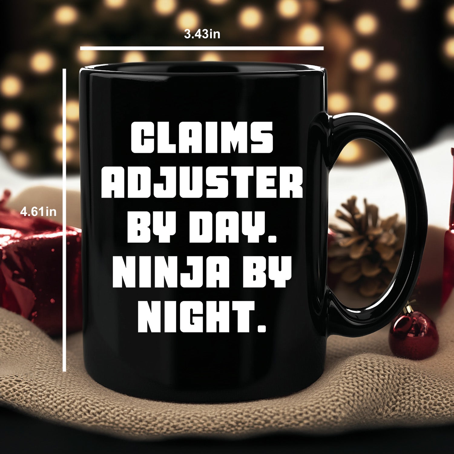 Funny Claims Adjuster Gifts from Mom - Ninja by Night, Coffee Mug for Claims Adjuster Women, Gifts for Claims Adjuster, Mother's Day Unique Gifts - Mallard Moon Gift Shop