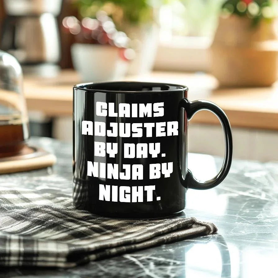 Funny Claims Adjuster Gifts from Mom - Ninja by Night, Coffee Mug for Claims Adjuster Women, Gifts for Claims Adjuster, Mother's Day Unique Gifts