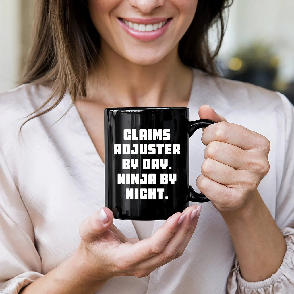 Funny Claims Adjuster Gifts from Mom - Ninja by Night, Coffee Mug for Claims Adjuster Women, Gifts for Claims Adjuster, Mother's Day Unique Gifts
